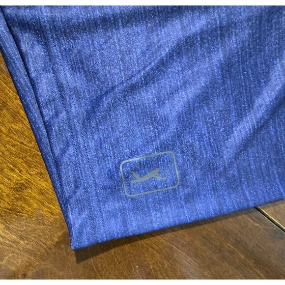 PGA Tour Mens XL Pro Series Blue Performance Polo Shirt Soft Golf Fade Geo Print - Picture 2 of 10